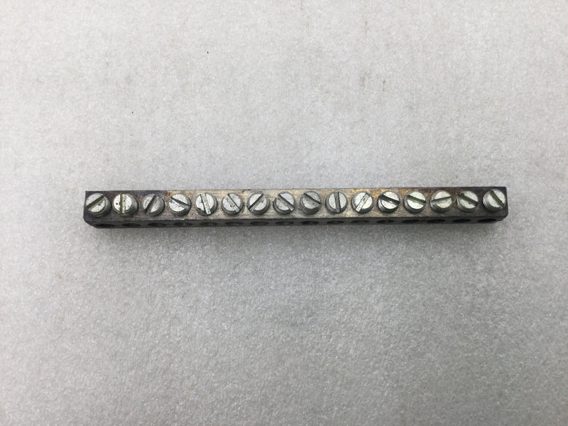 16 Position 4-14 AWG Grounding Bar 6" x 1/2"