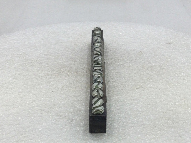 16 Position 4-14 AWG Grounding Bar 6" x 1/2"