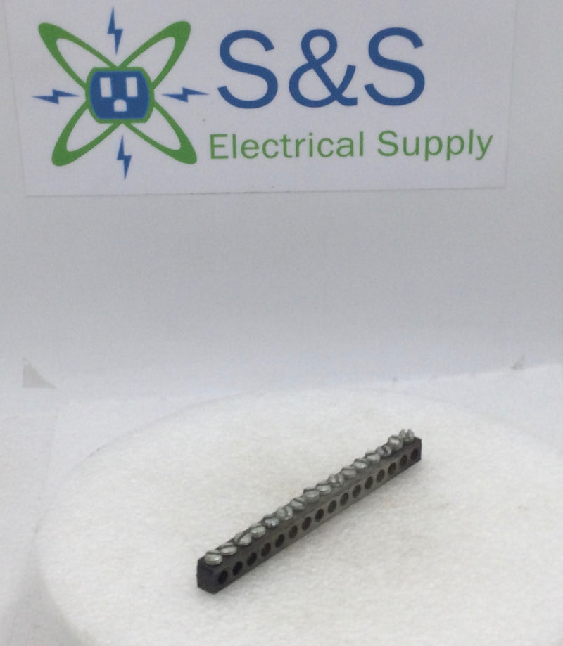 16 Position 4-14 AWG Grounding Bar 6" x 1/2"