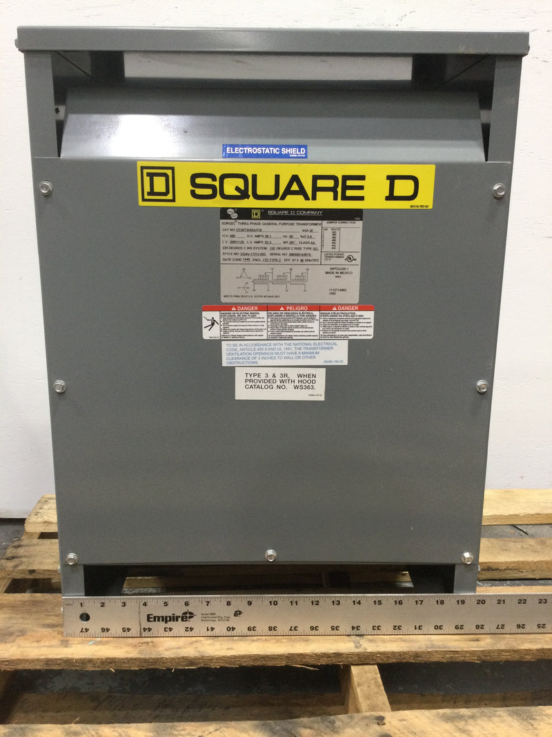 Square D Sorgel EE30T3HIS42DB 3 Phase General Purpose Transformer 30 kV