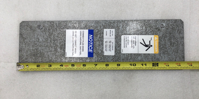 Kohler 20RESA 20kW 75 Amp 1 Phase 120/240V Panel Cover 14 5/8" x 4 1/2"