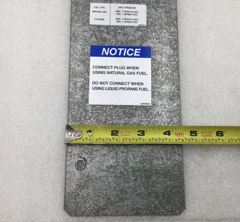 Kohler 20RESA 20kW 75 Amp 1 Phase 120/240V Panel Cover 14 5/8" x 4 1/2"