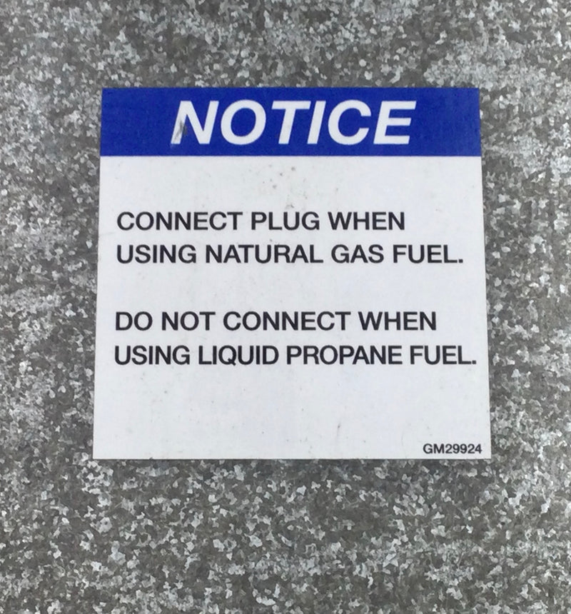 Kohler 20RESA 20kW 75 Amp 1 Phase 120/240V Panel Cover 14 5/8" x 4 1/2"