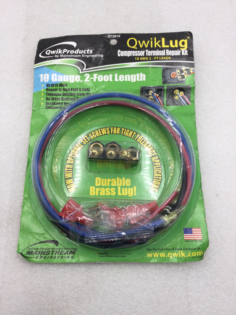 QwikProducts/Mainstream QT2810 Compressor Terminal Repair Kit 10 Gauge 2-Foot Length