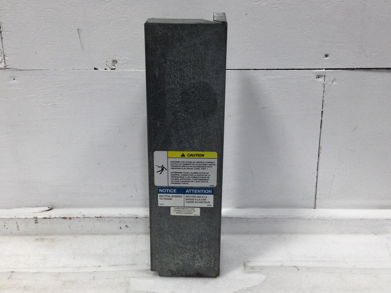 Kohler 20RESA 20kW 75 Amp 1 Phase 120/240V L-Frame Cover 17 3/4" x 4 7/8"