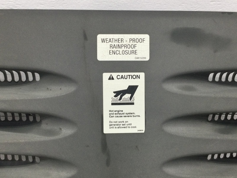 Kohler 20RESA 20kW 75 Amp 1 Phase Enclosure Exhaust Panel 22 5/8" x 22 3/4"