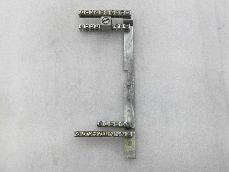 Square D QON24L125 36 Position 4-14 AWG 4 Bar Neutral Grounding Bar 9" x 3 1/2"