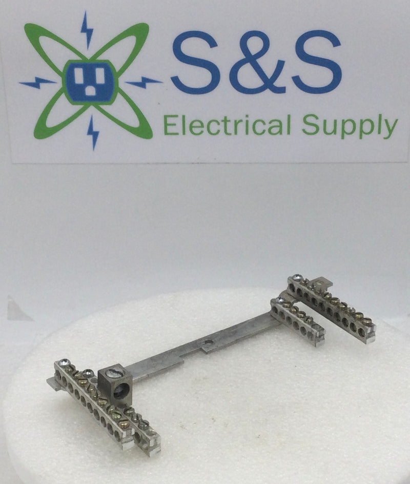 Square D QON24L125 36 Position 4-14 AWG 4 Bar Neutral Grounding Bar 9" x 3 1/2"