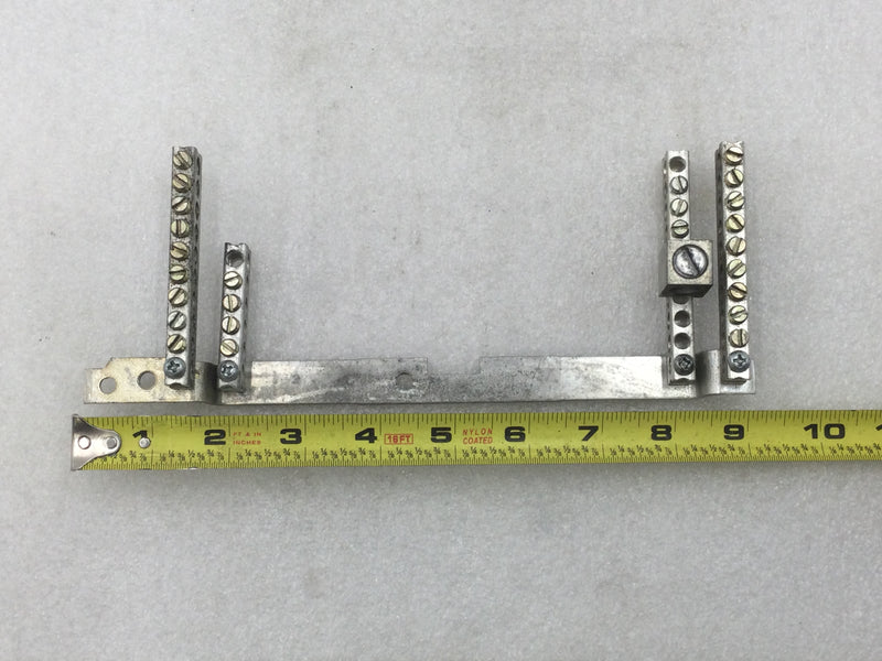 Square D QON24L125 36 Position 4-14 AWG 4 Bar Neutral Grounding Bar 9" x 3 1/2"