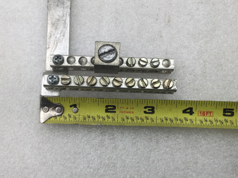 Square D QON24L125 36 Position 4-14 AWG 4 Bar Neutral Grounding Bar 9" x 3 1/2"