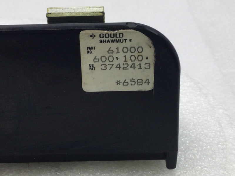 Gould/Shawmut 61000 100 Amp 1 Pole 600V Fuse Block