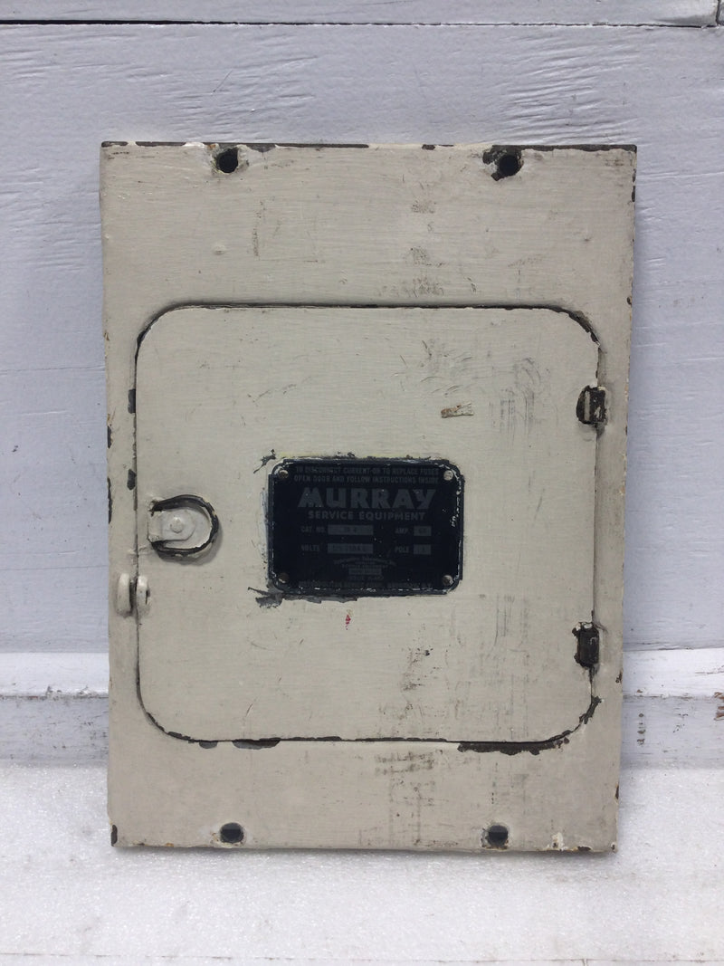 Murray 74-4 60 Amp 4 Space 125/250V Panel Door Only 11 3/4" x 8 3/4"