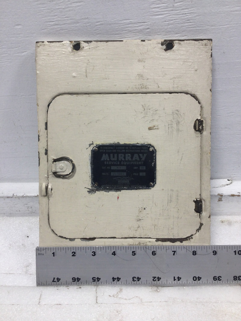 Murray 74-4 60 Amp 4 Space 125/250V Panel Door Only 11 3/4" x 8 3/4"