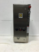 Square D 8539SBW43V81CFF4H30P51TX11 Enclosed 30 Amp combination starter 120/240V Type 4/4X Enclosure Stainless Steel Safety Switch