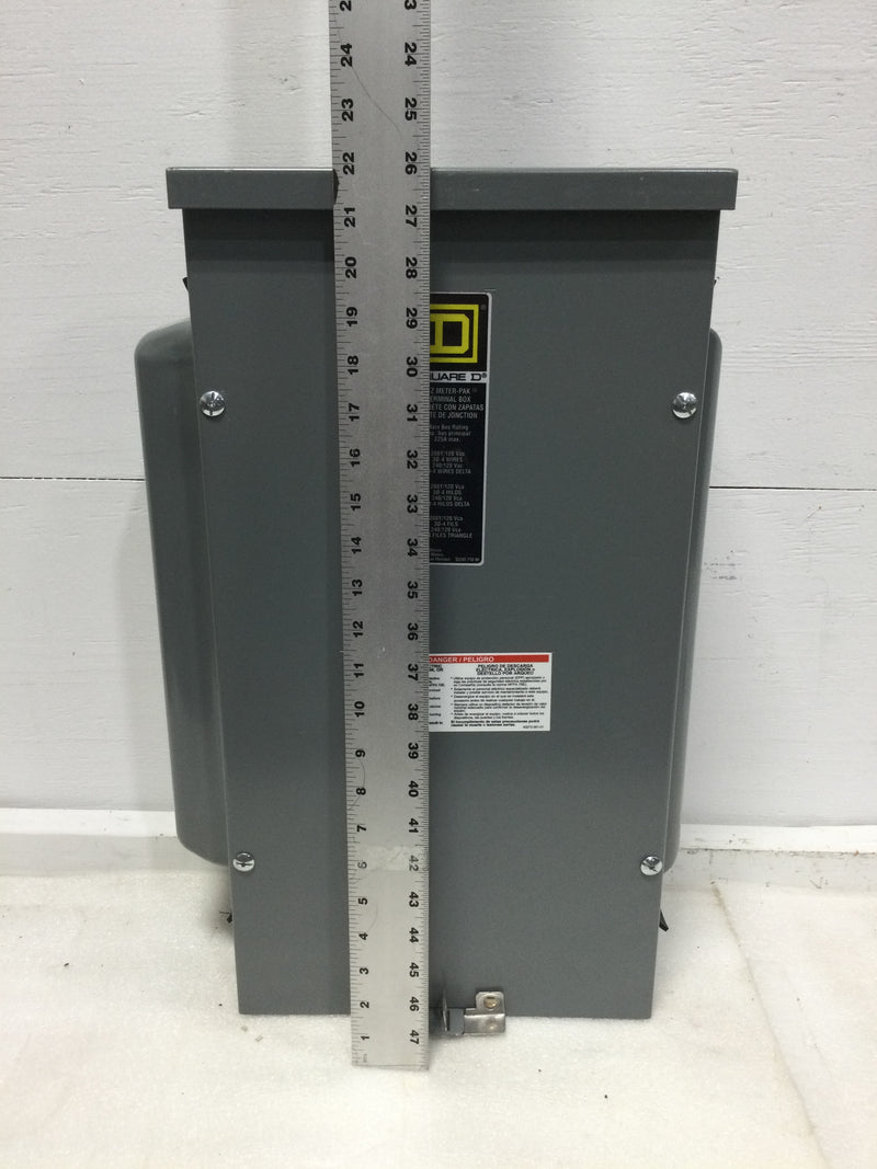 Square D EZ Meter-PAK Terminal Box EZM3225TB Series M03, 225 A, 208/120V Type 3R