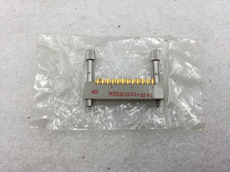Texas Instruments M55302/55-A24L Solder Terminal Connector with 24 Contacts