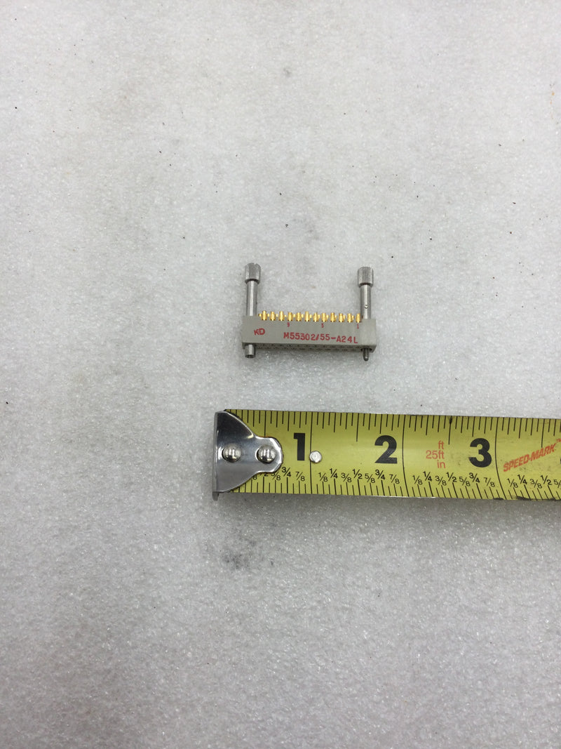 Texas Instruments M55302/55-A24L Solder Terminal Connector with 24 Contacts