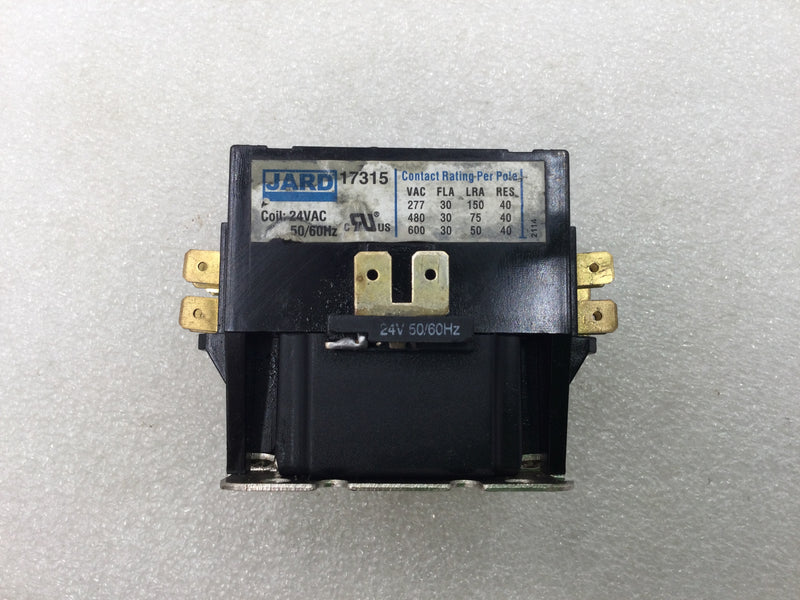 Jard 17315 30 Amp 2 Pole 600V 50/60Hz Contactor Coil - Cosmetic Flaw