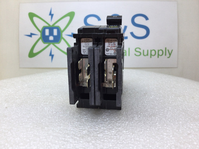 Square D QOU220 20 Amp 2 Pole 120/240v QOU Circuit Breaker