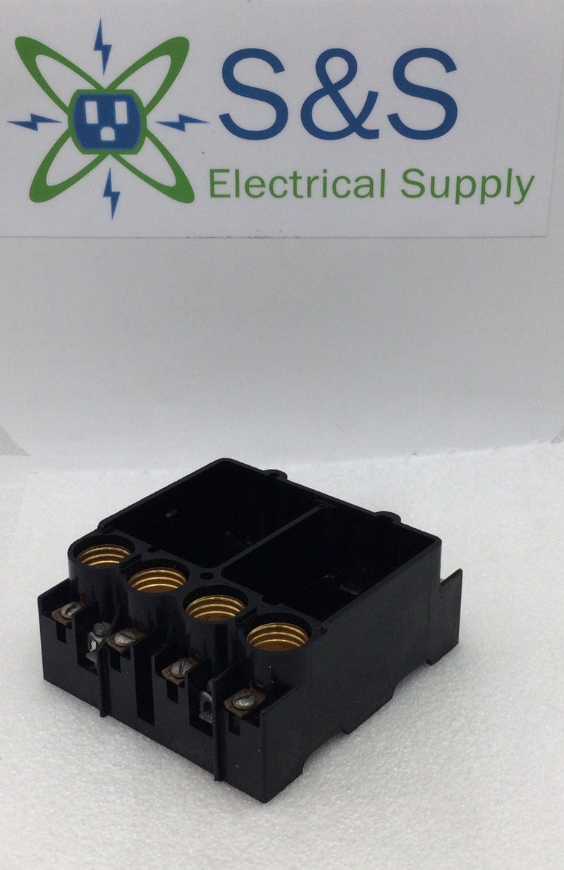 Homart 5110/5111 60 Amp 4 Pole Fuse Holder Block 6 1/8" x 5 1/2" - Cosmetic Flaw