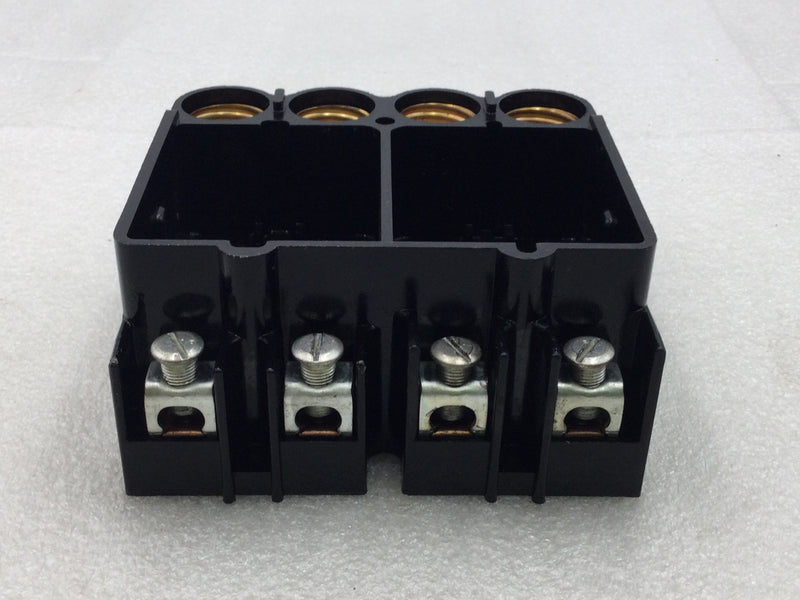 Homart 5110/5111 60 Amp 4 Pole Fuse Holder Block 6 1/8" x 5 1/2" - Cosmetic Flaw
