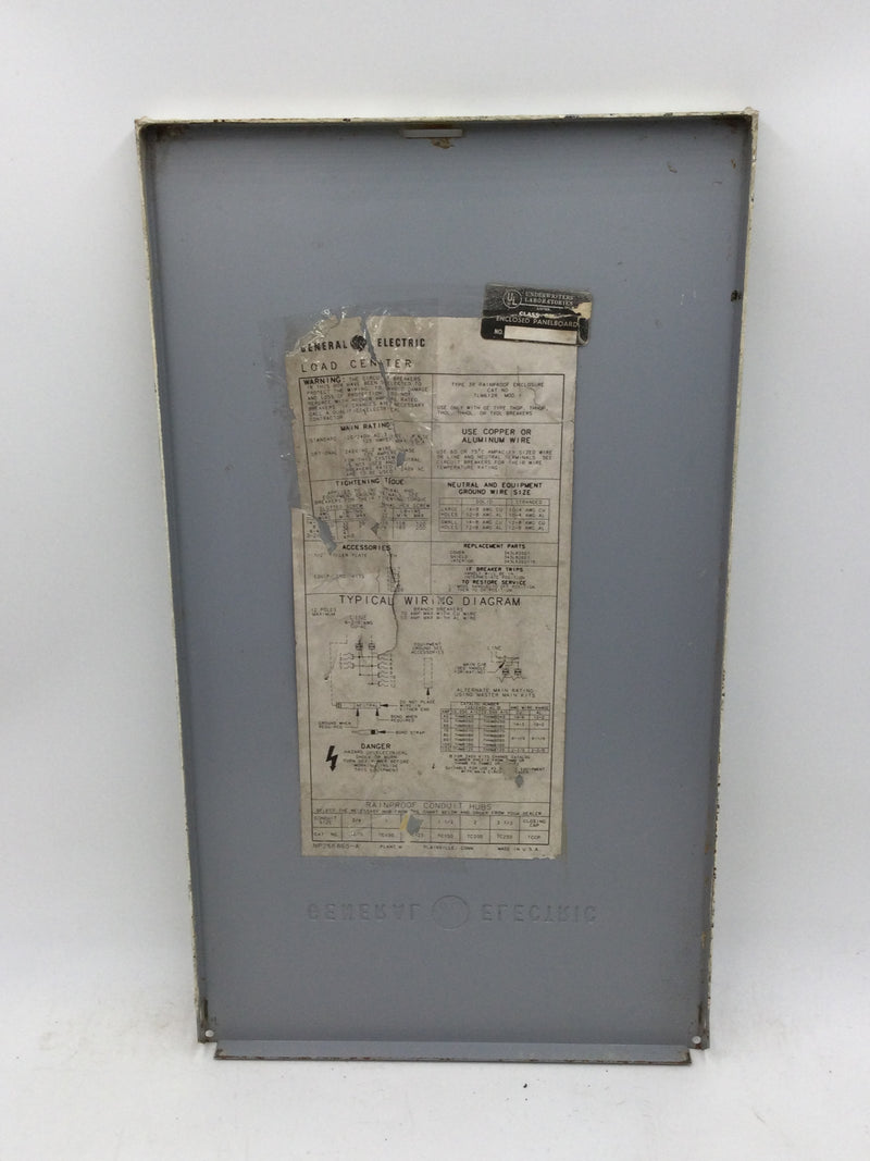 General Electric TLM612R Mod 1 Nema 3R Load Center Cover Enclosure 125 Amp 120/240V 1 Phase 3 Wire 18 3/4" x 10 3/4"