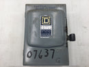 Square D D322N 60 Amp 3 Pole 3 Phase 120/240V Fusible Safety Switch