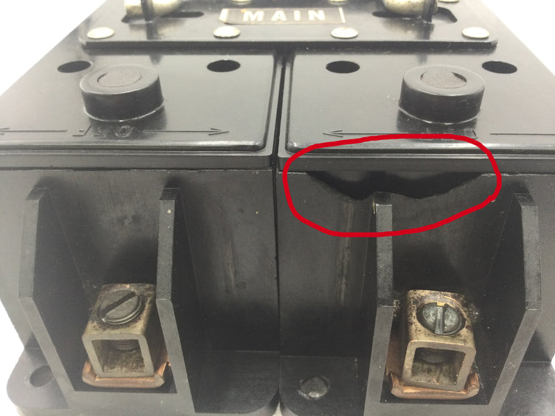 ITE Walker/Weco P1002A 100A 240VAC Single Phase 7 1/2Hp 10 Circuit Fuse Panel Interior