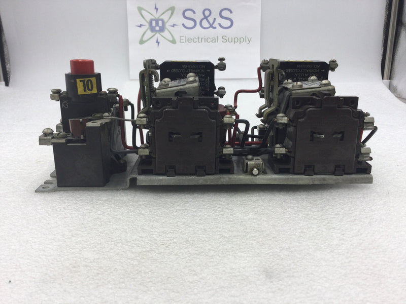 Eaton Cutler-Hammer EMA70 Starter Contactor With Logic Level Auxiliary Block – 1NO-1NC, Used, Fully Functional
