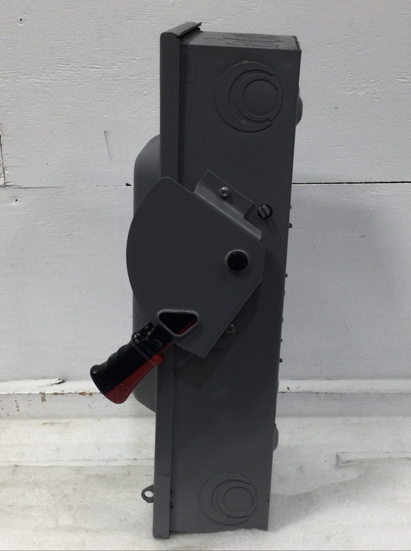 Square D H363 100 Amp 3 Pole 600V Fused Heavy Duty Safety Switch 21 7/8" x 11"