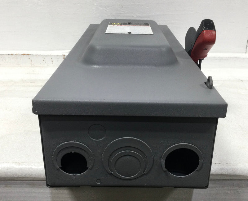 Square D H363 100 Amp 3 Pole 600V Fused Heavy Duty Safety Switch 21 7/8" x 11"