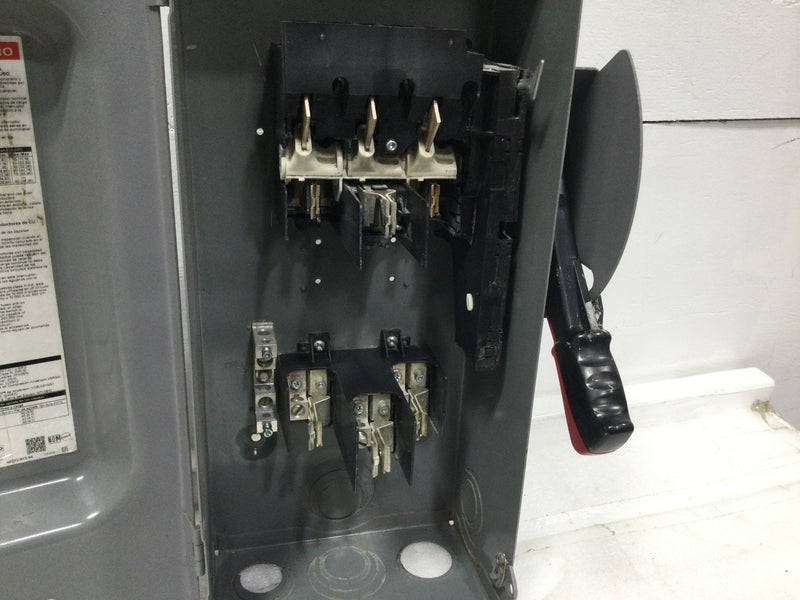 Square D H363 100 Amp 3 Pole 600V Fused Heavy Duty Safety Switch 21 7/8" x 11"