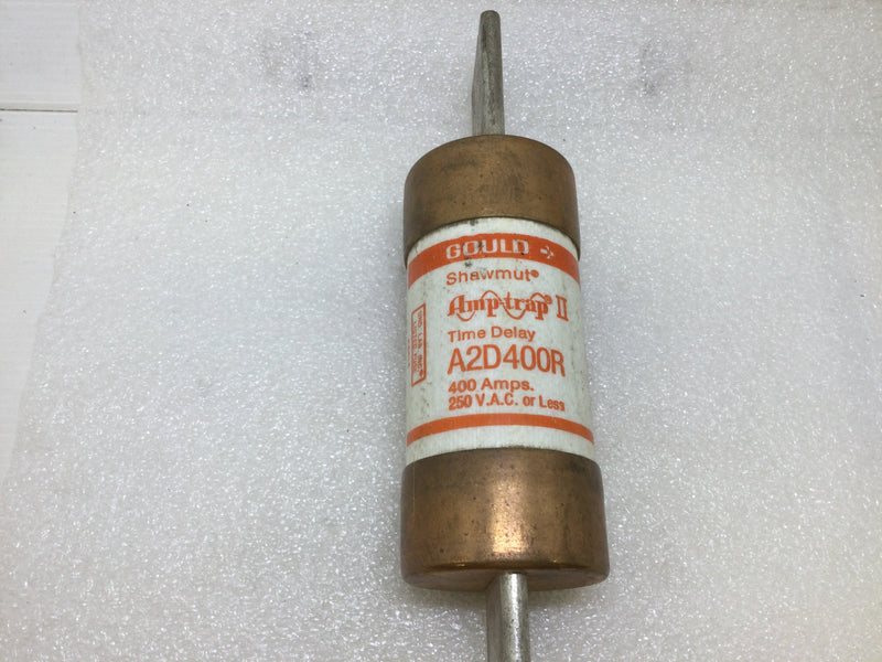 Gould-Shawmut A2D400R 400A 250VAC 200,000 Amps RMS Current Limiting Type Class RK1 Time Delay Fuse