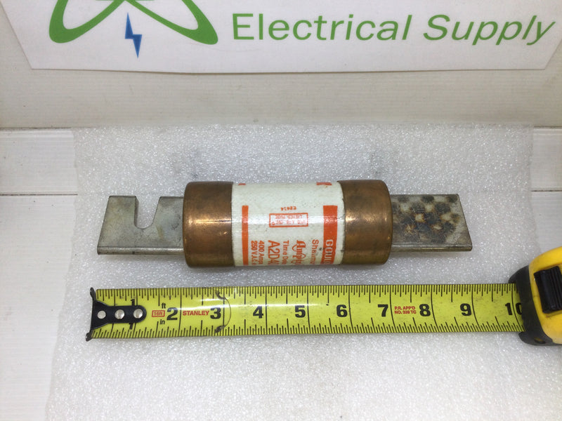 Gould-Shawmut A2D400R 400A 250VAC 200,000 Amps RMS Current Limiting Type Class RK1 Time Delay Fuse