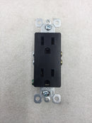 Legrand/Pass & Seymour 885-BKCC12 15 Amp 125VAC Decora Duplex Receptacle in Black