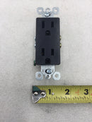 Legrand/Pass & Seymour 885-BKCC12 15 Amp 125VAC Decora Duplex Receptacle in Black