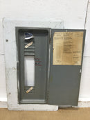 Sylvania ML12(12-24)C 12 Space Load Center Cover/Door 12" X 21" - Missing Latch