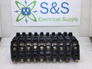 Lot of 10 - Square D QOB120 20 Amp 1 Pole 120/240V Bolt On Circuit Breaker - Black Face