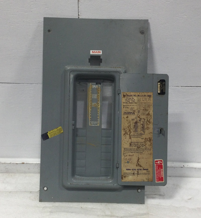 FPE M112-24-150G 150 Amp 24 Space 120/240V Panel Door w/Main 24" x 13 5/8"