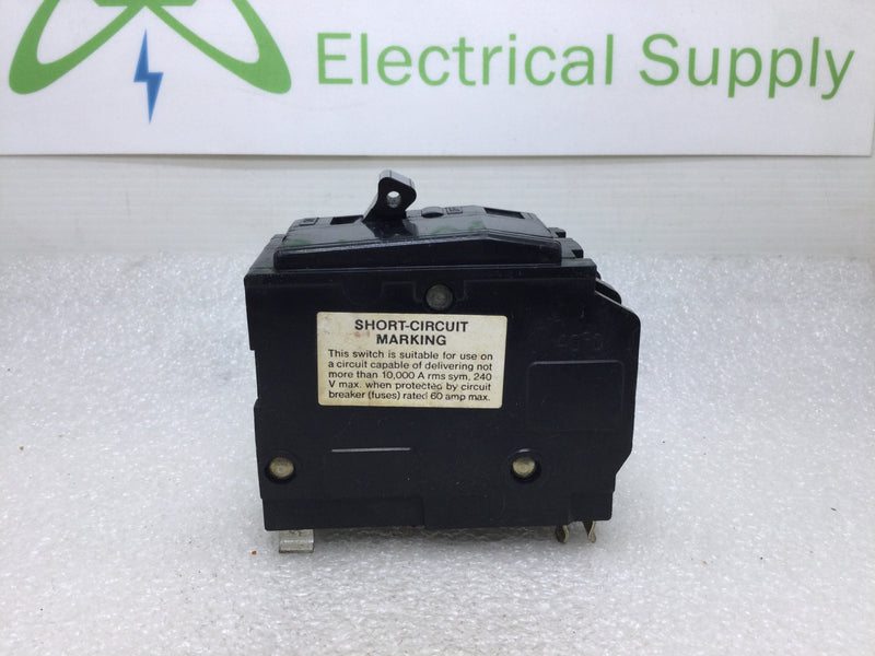 Square D QO200 60 Amp 2 Pole 240V Circuit Breaker - Black Face