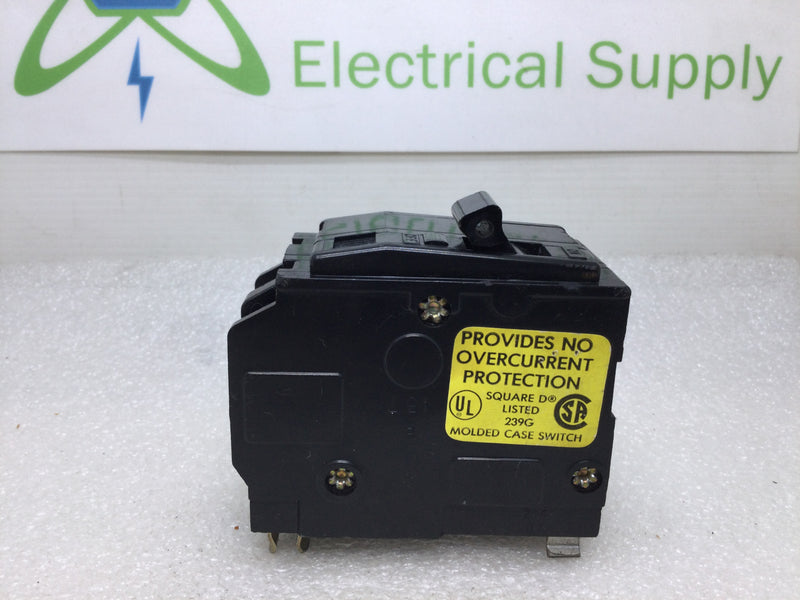 Square D QO200 60 Amp 2 Pole 240V Circuit Breaker - Black Face