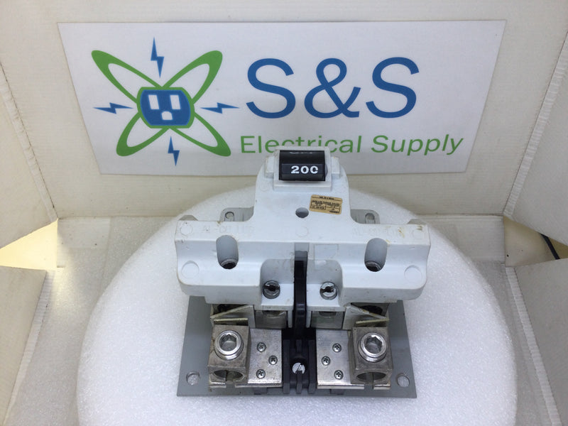 FPE/Federal Pacific 2B-200 200 Amp 2 Pole 240V Type 2B Breaker - White w/Base