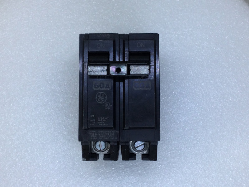 GE THQB2160 60 Amp 2 Pole 120/240V Bolt-On Circuit Breaker - New Style