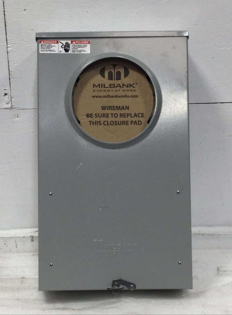 Milbank UAPC4511-0-TS0324 20 Amp 1 Phase 600V Meter Socket 20 1/4" x 12"