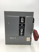 General Electric THN3361 30A 3 Pole 600V Non-Fusible Safety Switch 10 3/8" x 9"