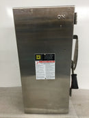 Square D H223NDS 100 Amp 2 Pole 240V Nema 4/4X 5 Heavy Duty Fusible Switch