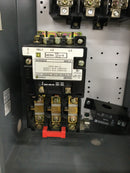 Square D 8538SBG13V06 30 Amp 3 Phase 600V 5HP @ 480V Combo Motor Starter Disconnect