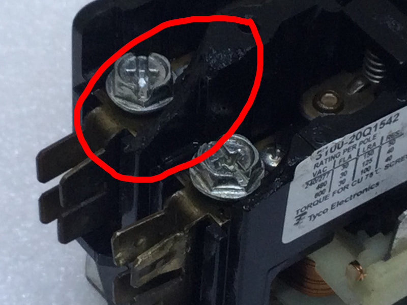 Tyco Electronics 3100-20Q1542 30 Amp 2 Pole 600V Contactor Coil - Flawed