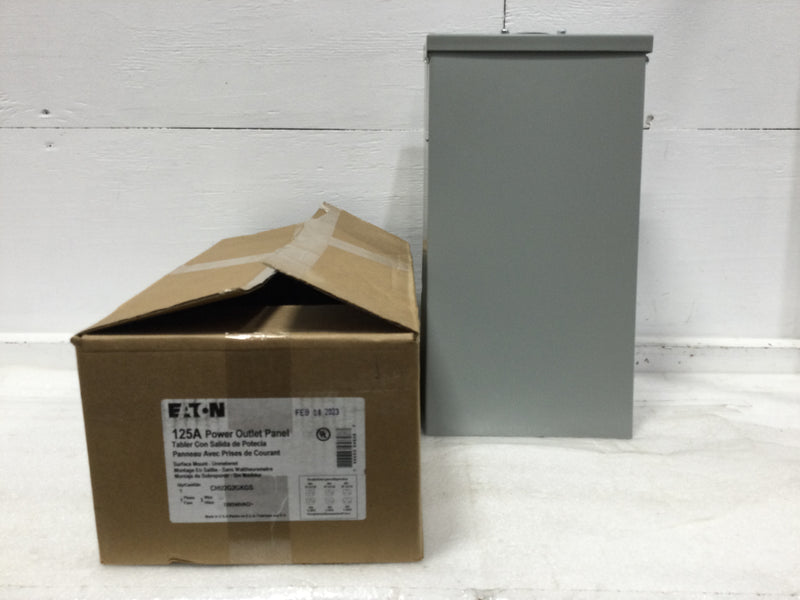 Eaton CHU2G2GKGS 125 Amp 1 Phase 3W 120/240V Surface Mount Power Outlet Panel