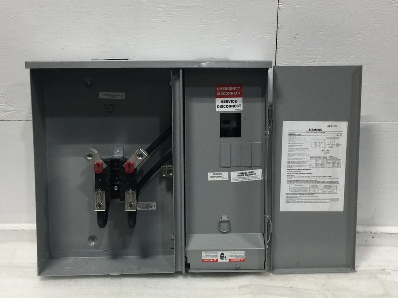 Siemens MM020251200H 200 Amp 4 Space 120/240V Combo Meter Socket